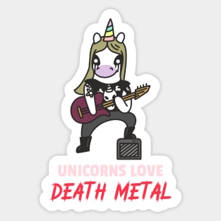 Death Metal - Unicorn Series Sticker